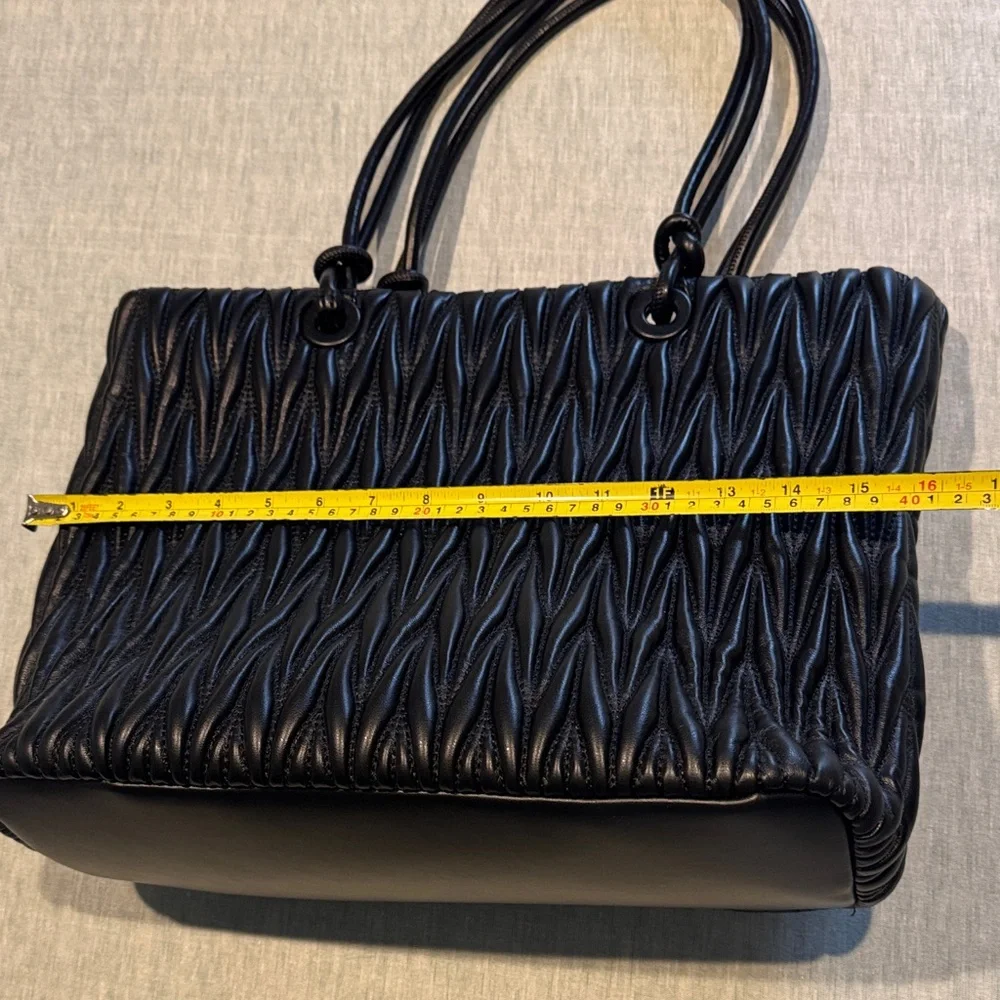Urban Expressions Black Textured Tote